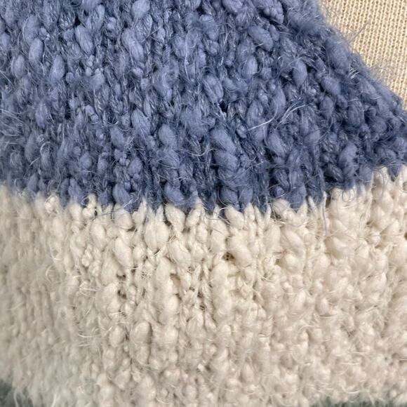 Altar'd State Striped Soft Sweater Small/Medium Blue Green Oversize Cozy Casual - Picture 2 of 3